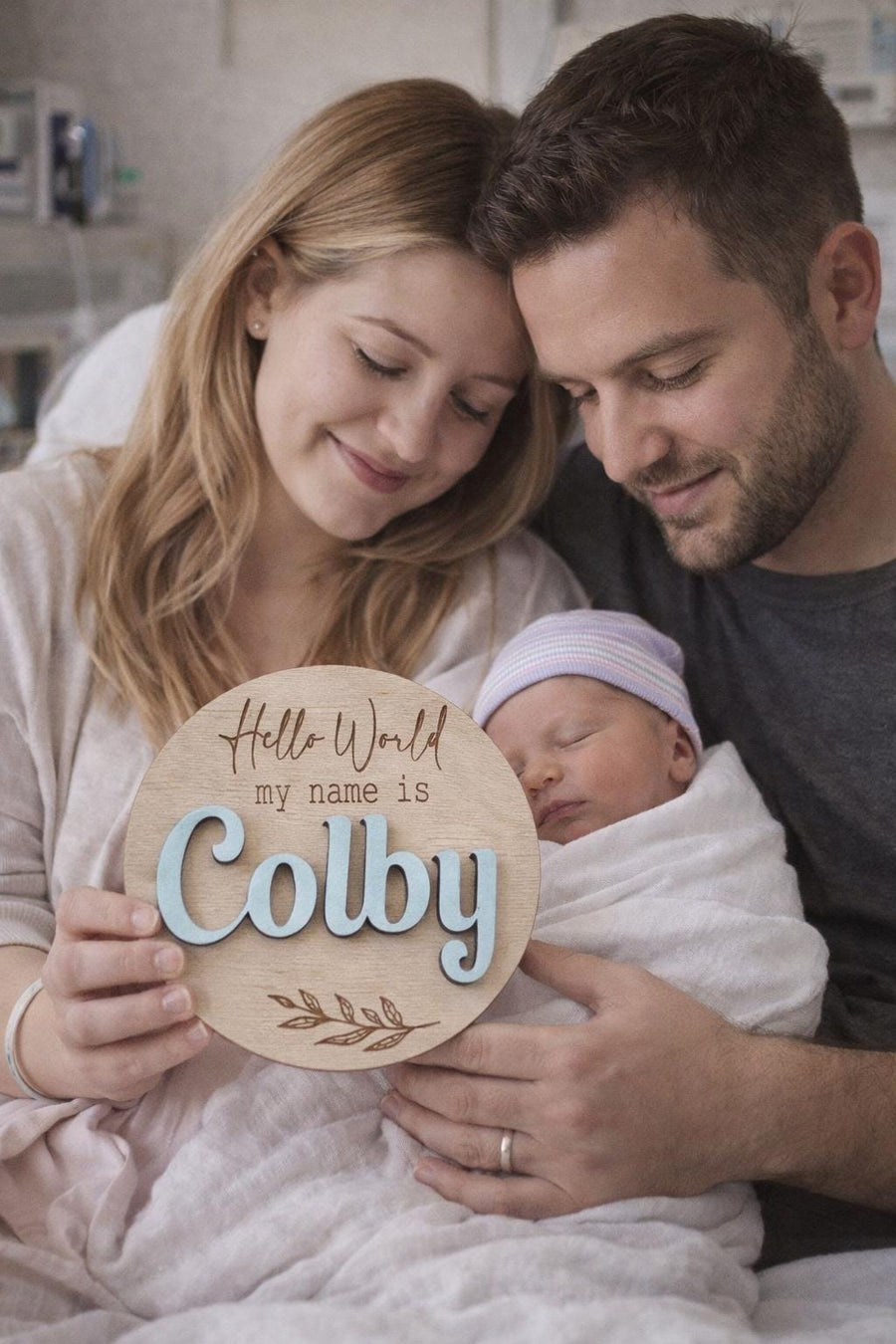 Personalised Baby Announcement Name Sign