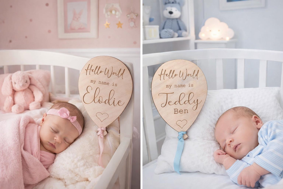 Hello World Balloon Name Plaque