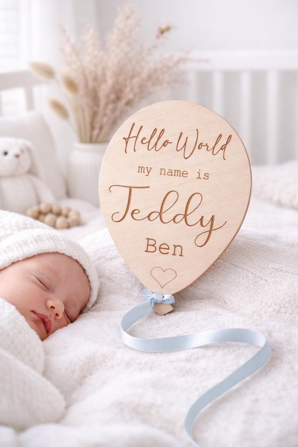Hello World Balloon Name Plaque