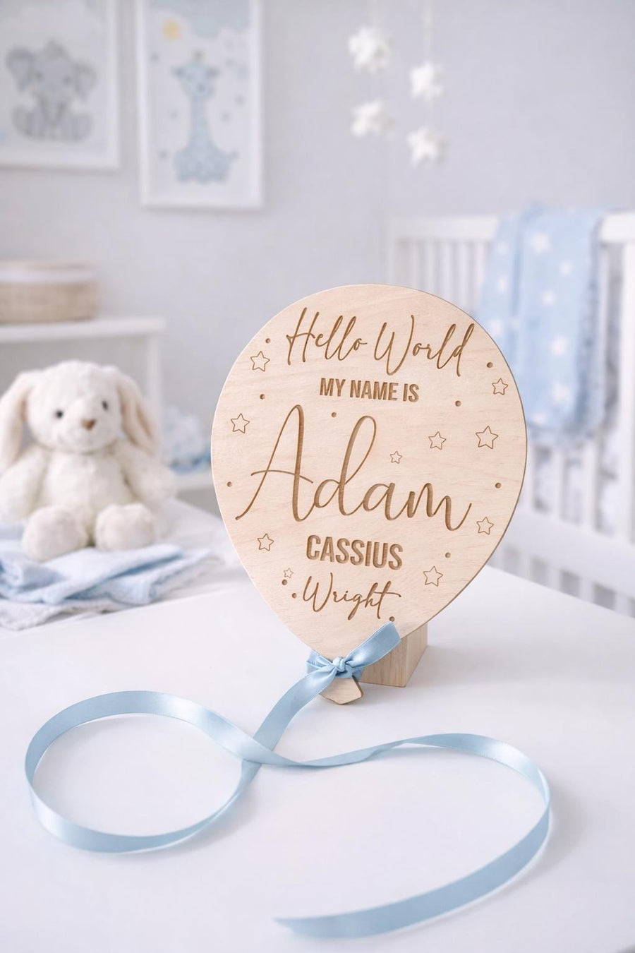 Personalised Birth Announcement Balloon Plaque