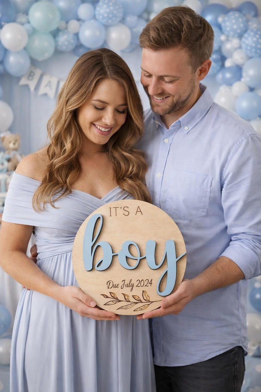Double Sided Gender Reveal Plaque - It's a Boy