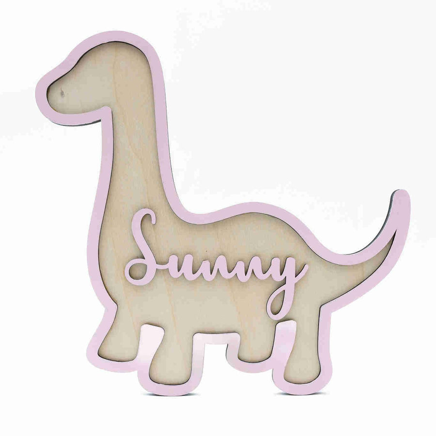 Personalised Brachiosaurus Name Sign - Kids Room Dinosaur Decor