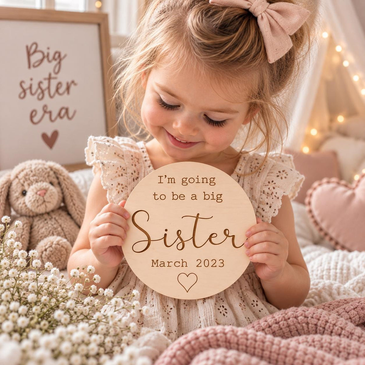 I'm going to be a Big Sister Baby Plaque