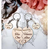 Personalised Split Heart Keyring