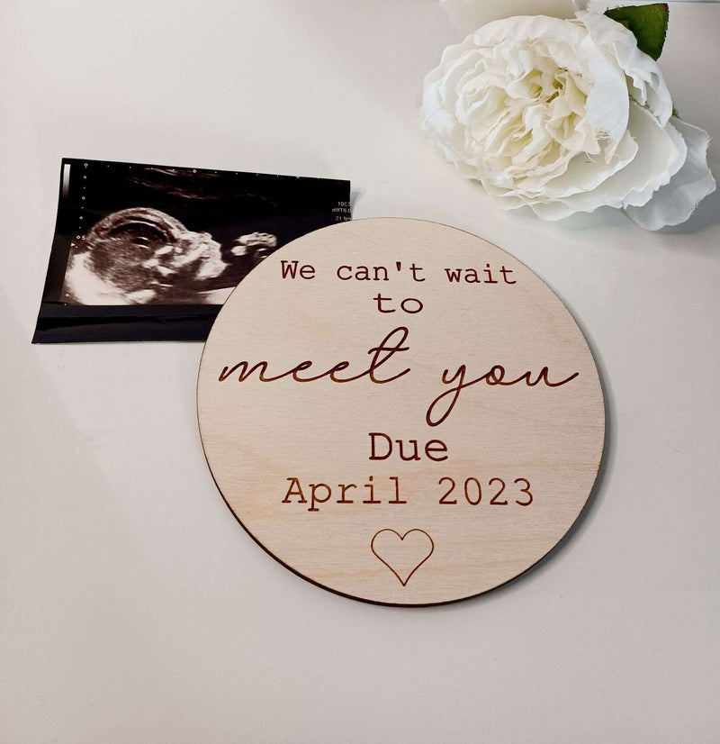 Can't Wait To Meet You - Baby Announcement Plaque