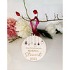 Personalised 1st Married Christmas Bauble