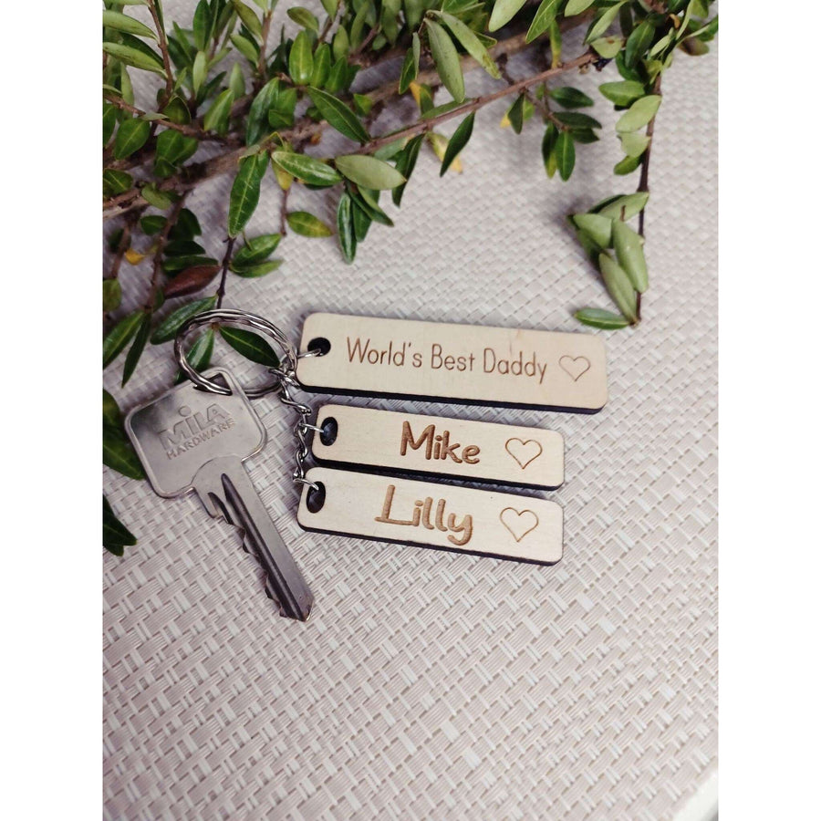 Personalized Dad Keyring