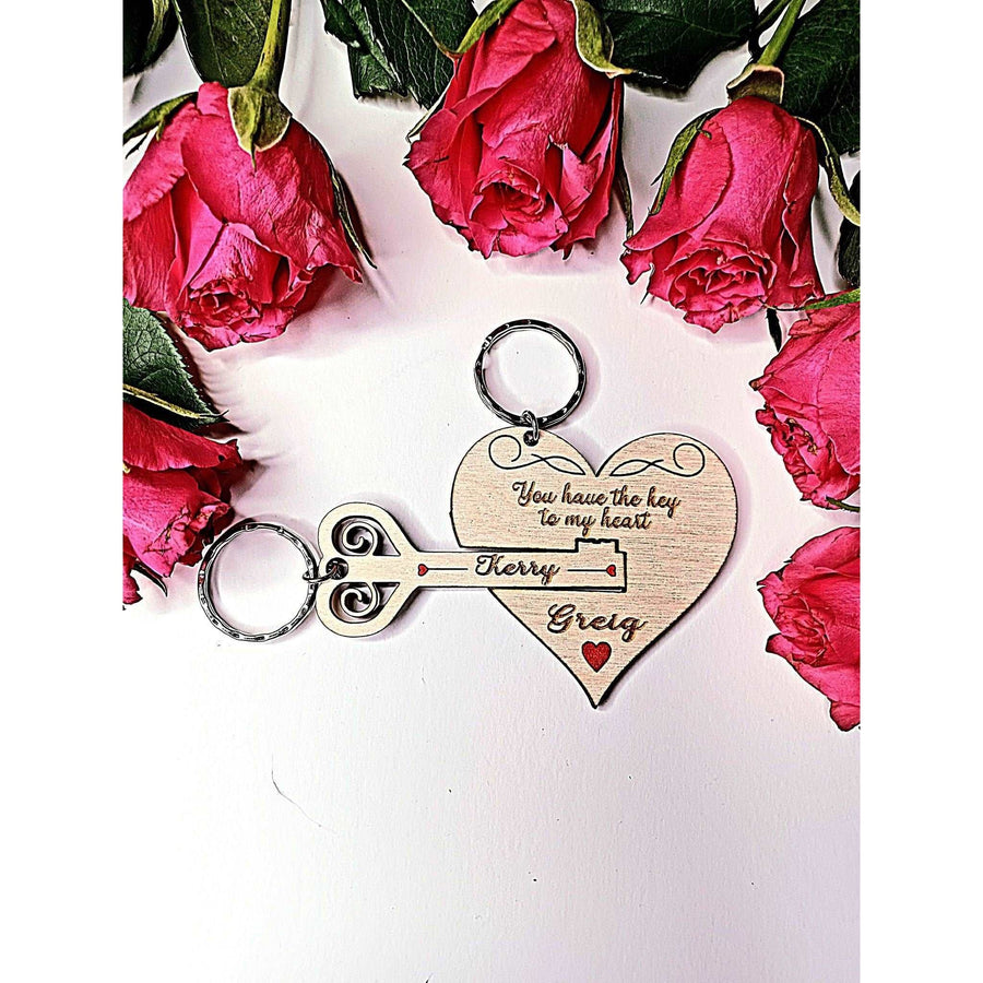 Key to My Heart Personalized Keychain
