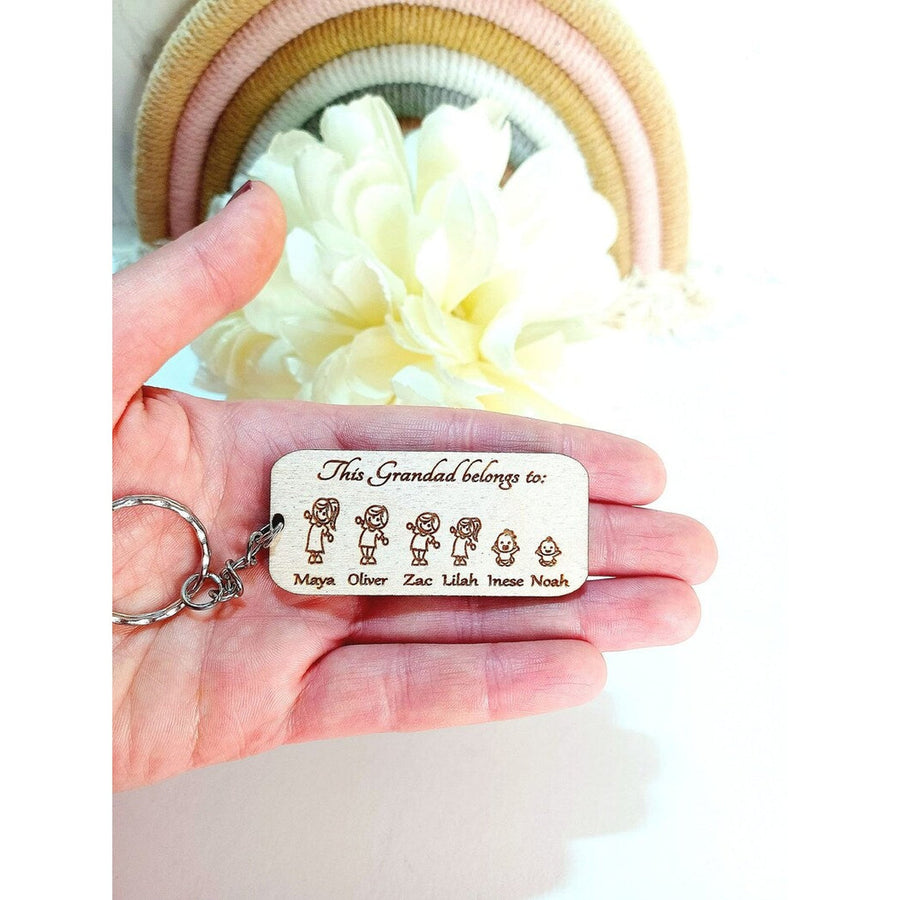 This Grandad Belongs To Keyring