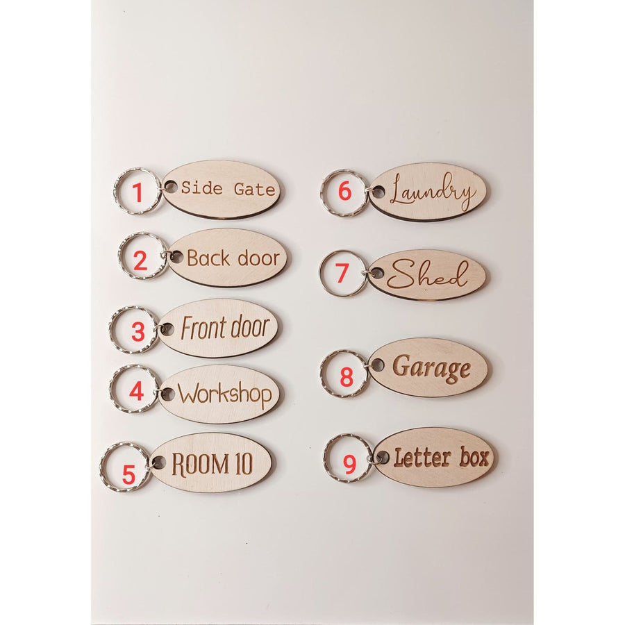 Wooden Personalised Key Ring