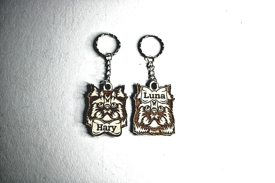 Personalised Persian Cat Keychain