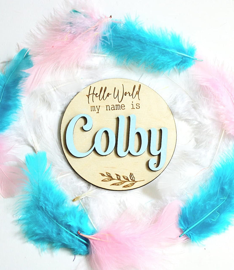 Personalised Baby Announcement Name Sign